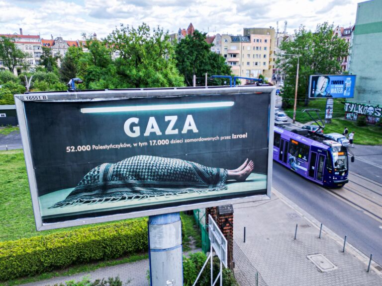 Wrocław Billboard dla Palestyny - Zdjęcie: wroclawdlapalestyny.pl