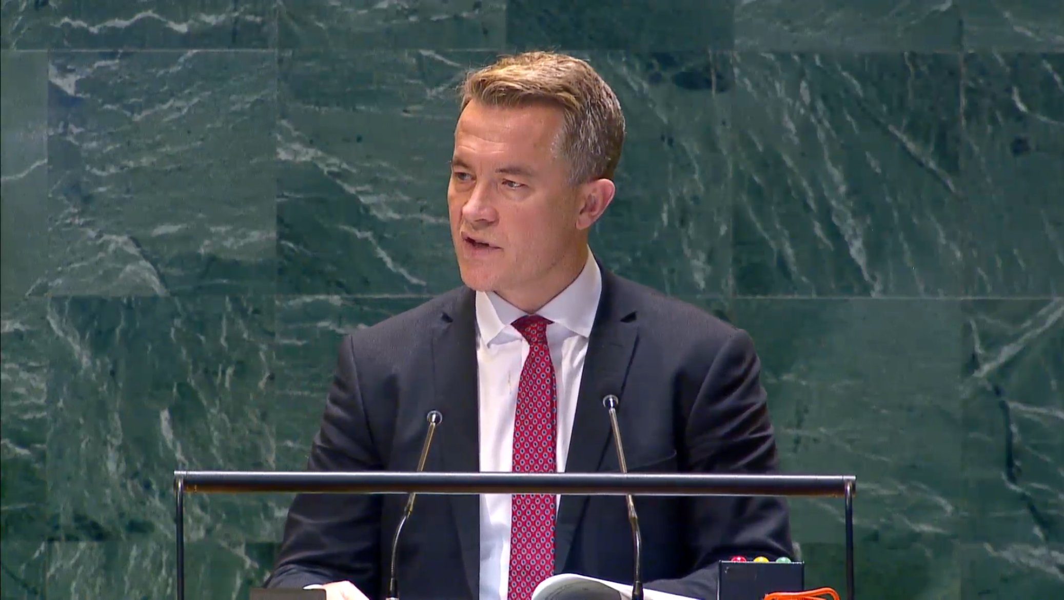 Wiceminister spraw zagranicznych Norwegii Adreas Kravik w siedzibie ONZ