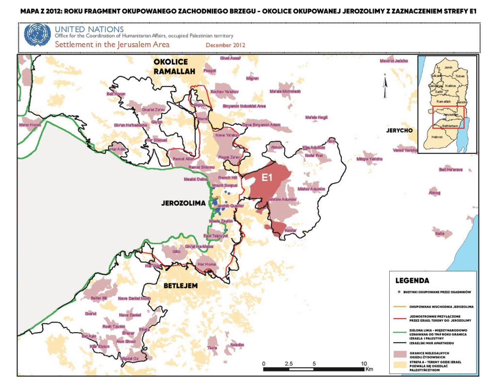 Zachodni Brzeg - oznaczenie planowanych terenów pod osiedla żydowskie - strefa E1