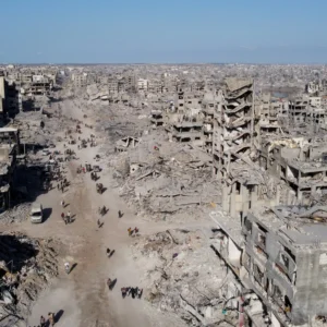 Miasto Gaza z drona - 11 października [Foto: AFP]