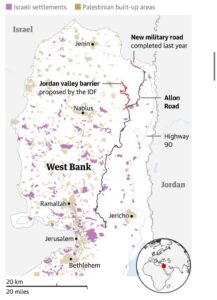 Plan budowy izraelskiej bariery. Źródło: Kerem Navot, B'Tselem