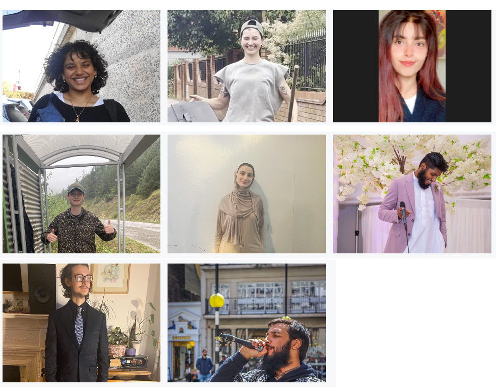 Od lewej: Qesser Zuhrah, Amu Gib, Heba Muraisi, Jon Cink, Teuta Hoxha, Kamran Ahmed, Lewie Chiaramello, Muhammed Umer Khalid