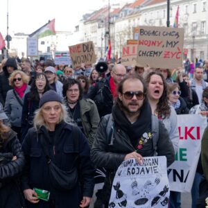 21.03.2026 - Warszawa, demonstracja: "Wasze zbrodnie - nasze koszta". Foto: Łukasz Wójcik