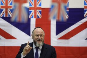 Naczelny rabin Wielkiej Brytanii Ephraim Mirvis, luty 2017 r. Fot. Toby Melville/Reuters